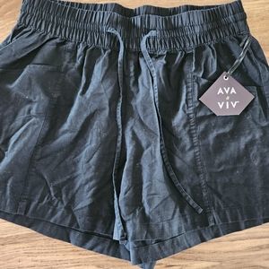 NWT Ava and Viv Size X black pull on shorts